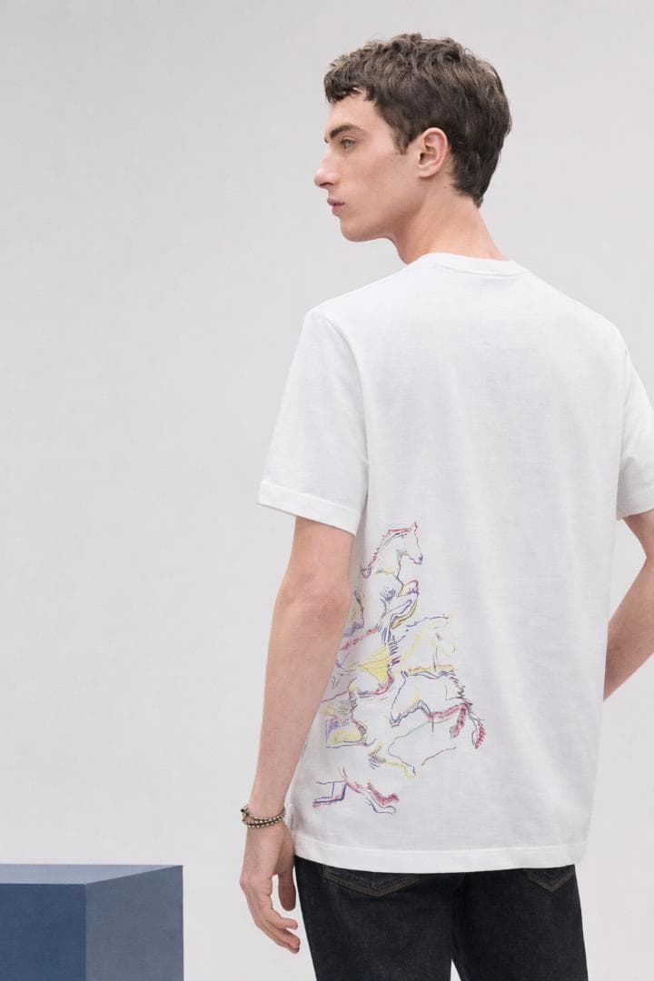 極美品★HERMESメンズTシャツXL コットン カヴァルカード ホースプリント