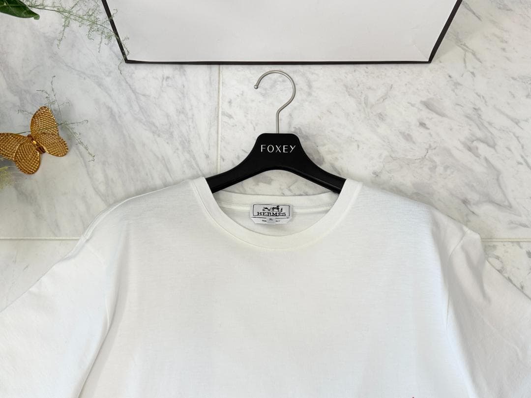 極美品★HERMESメンズTシャツXL コットン カヴァルカード ホースプリント