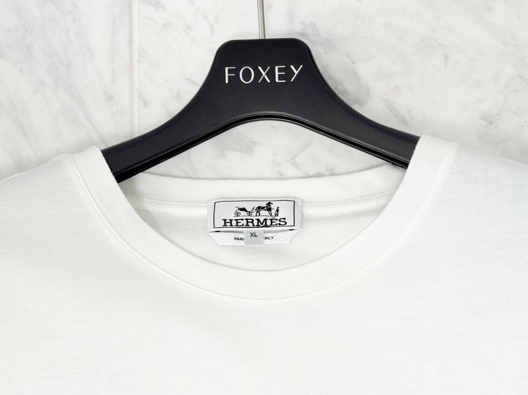 極美品★HERMESメンズTシャツXL コットン カヴァルカード ホースプリント