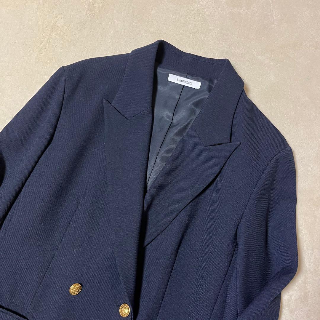 極美品✨ベーセーストックWブレストボクシー4Bブレザー シンプルシティエ