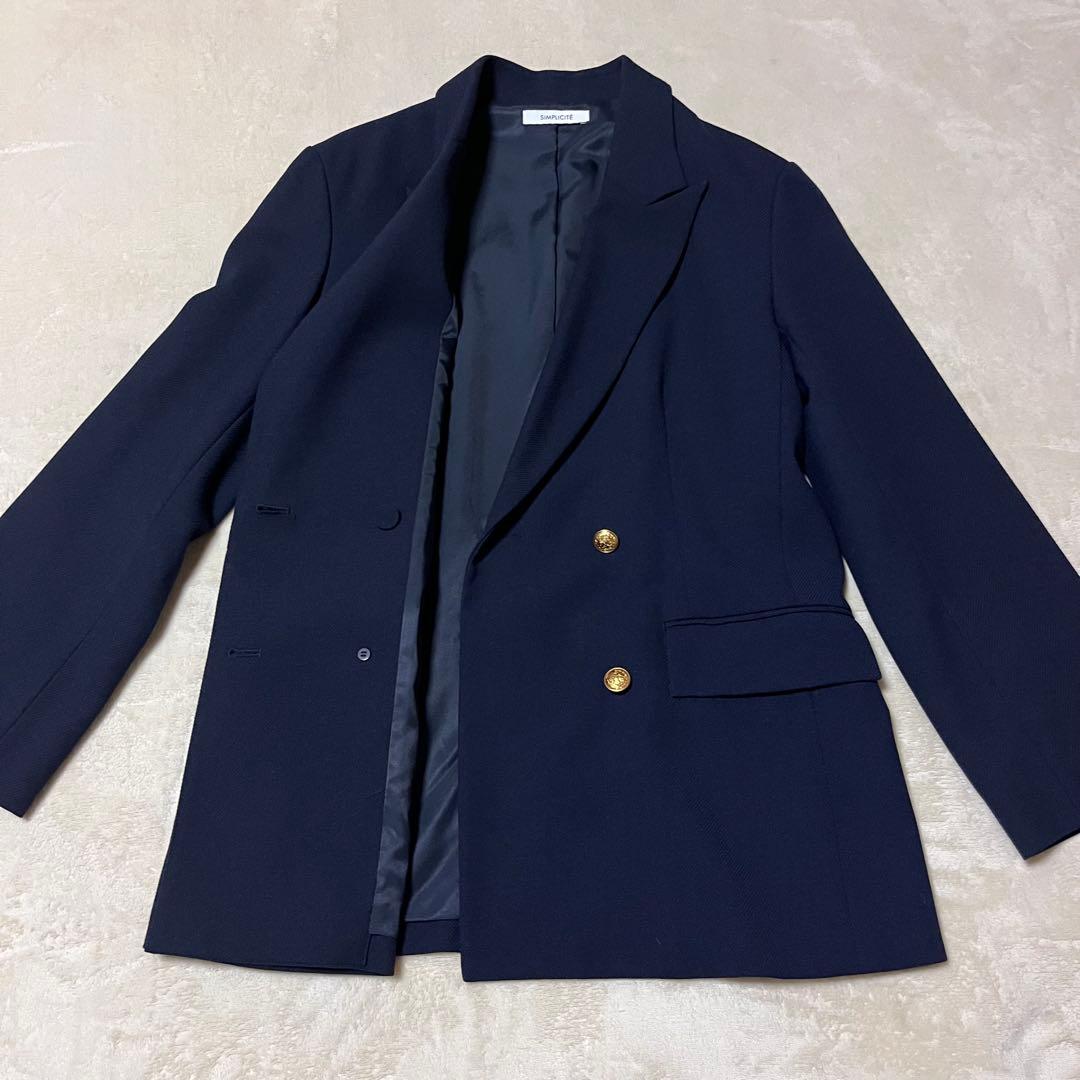 極美品✨ベーセーストックWブレストボクシー4Bブレザー シンプルシティエ