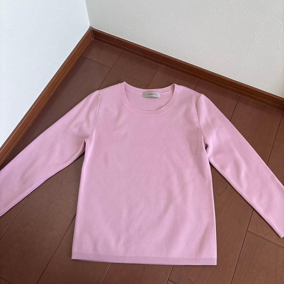 ジャスグリッティー　配色クルーカーデアンサンブル　herlipto anuans