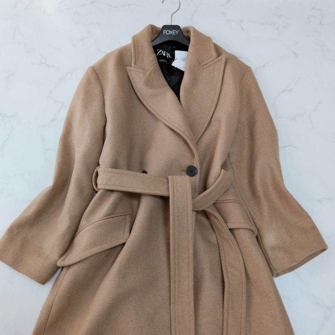 【新品】ZARA ザラ ロングコート ダブル ベルト付き M