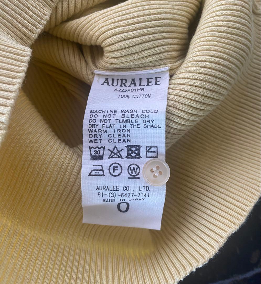 AURALEE オーラリー リブニット ポロシャツ SIZE0