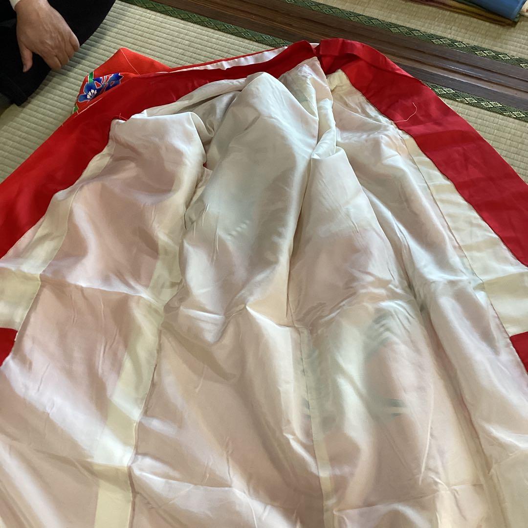 正絹踊り着物　裾引き