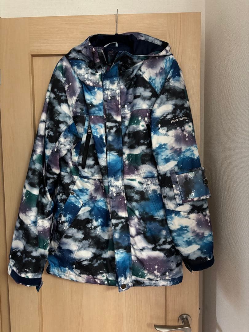 美品　PONTAPESポンタペス　スノボ　上下セット　ジャケットパンツ　宇宙柄L