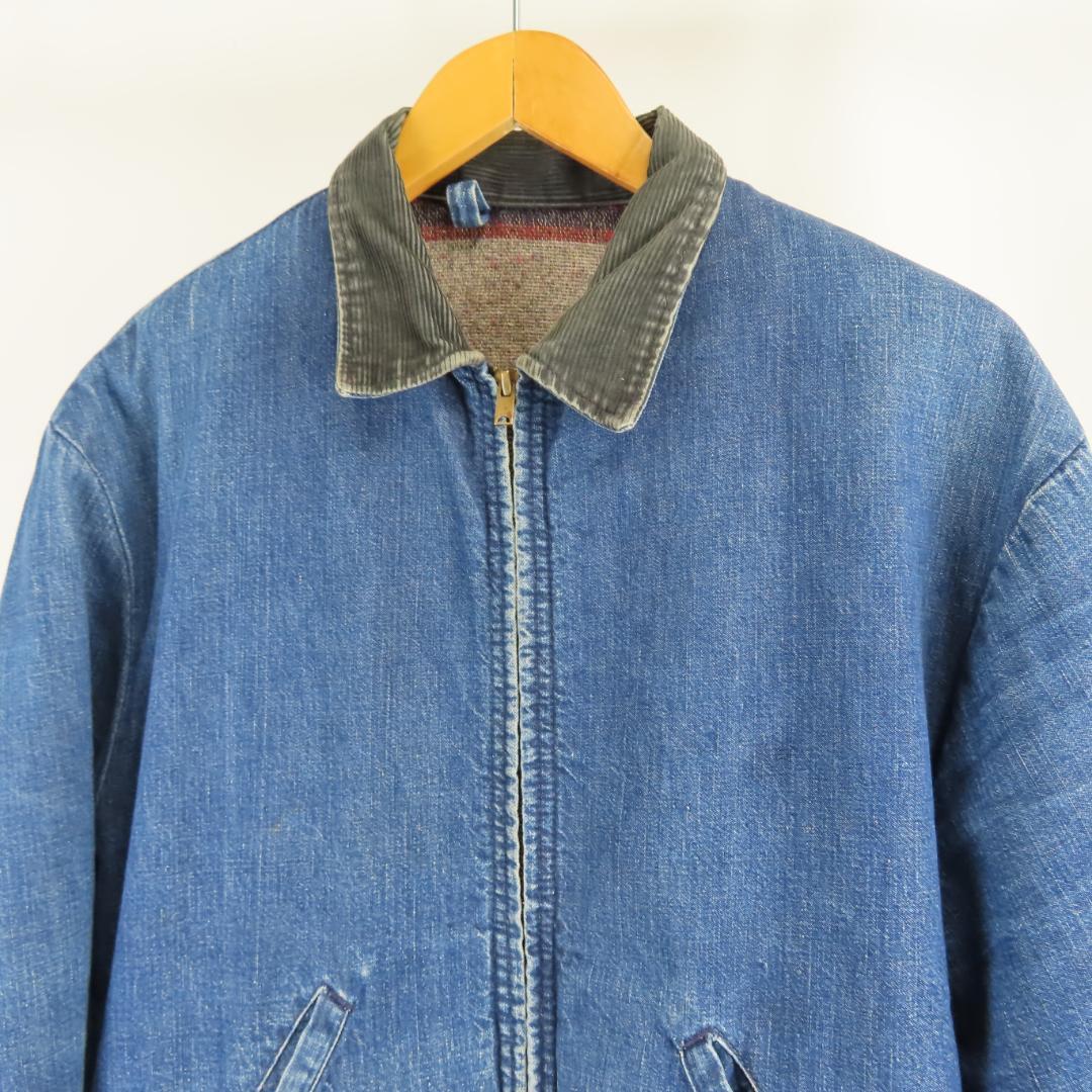 60s VINTAGE 裏ブランケット GRIPPERジップ デニム ジャケット