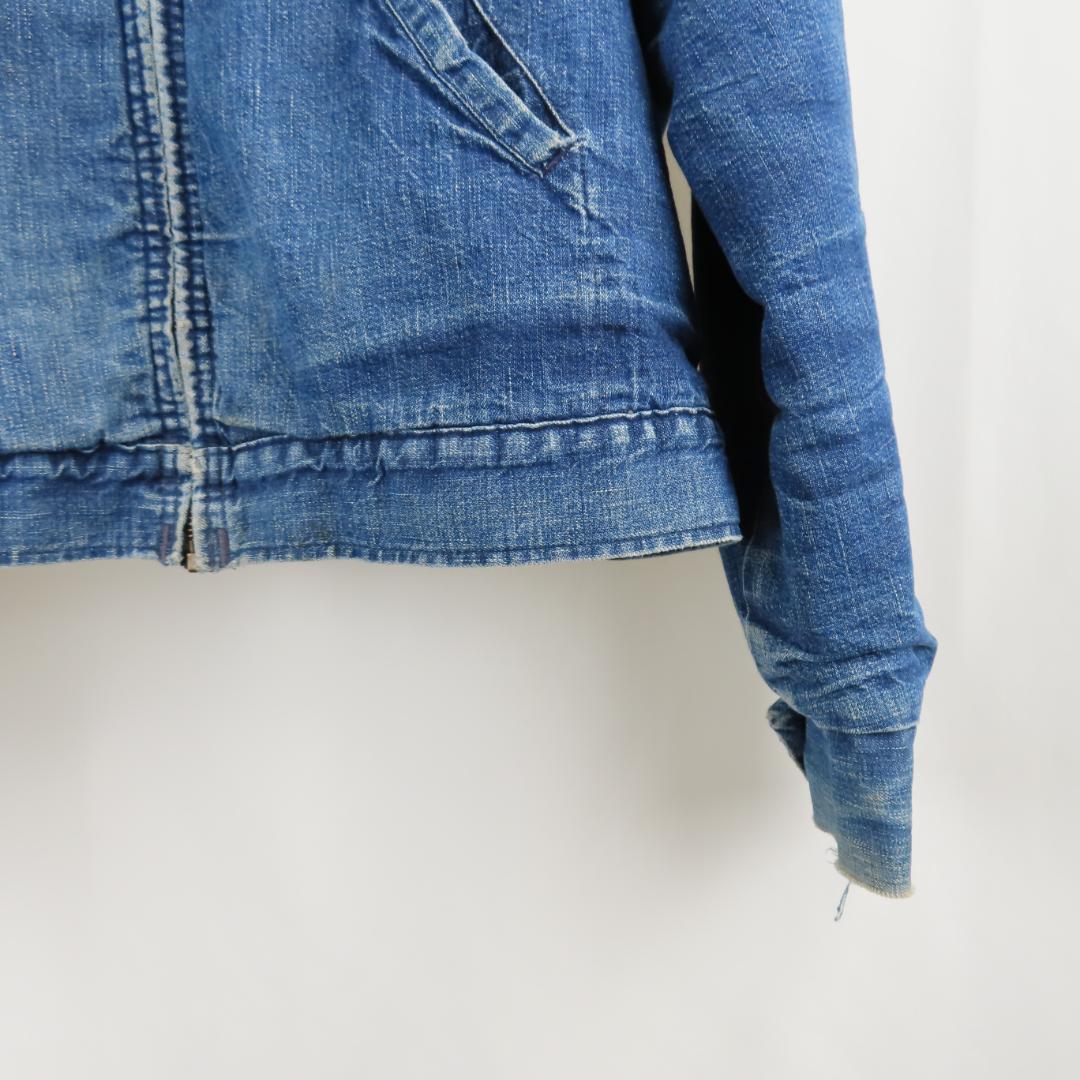 60s VINTAGE 裏ブランケット GRIPPERジップ デニム ジャケット