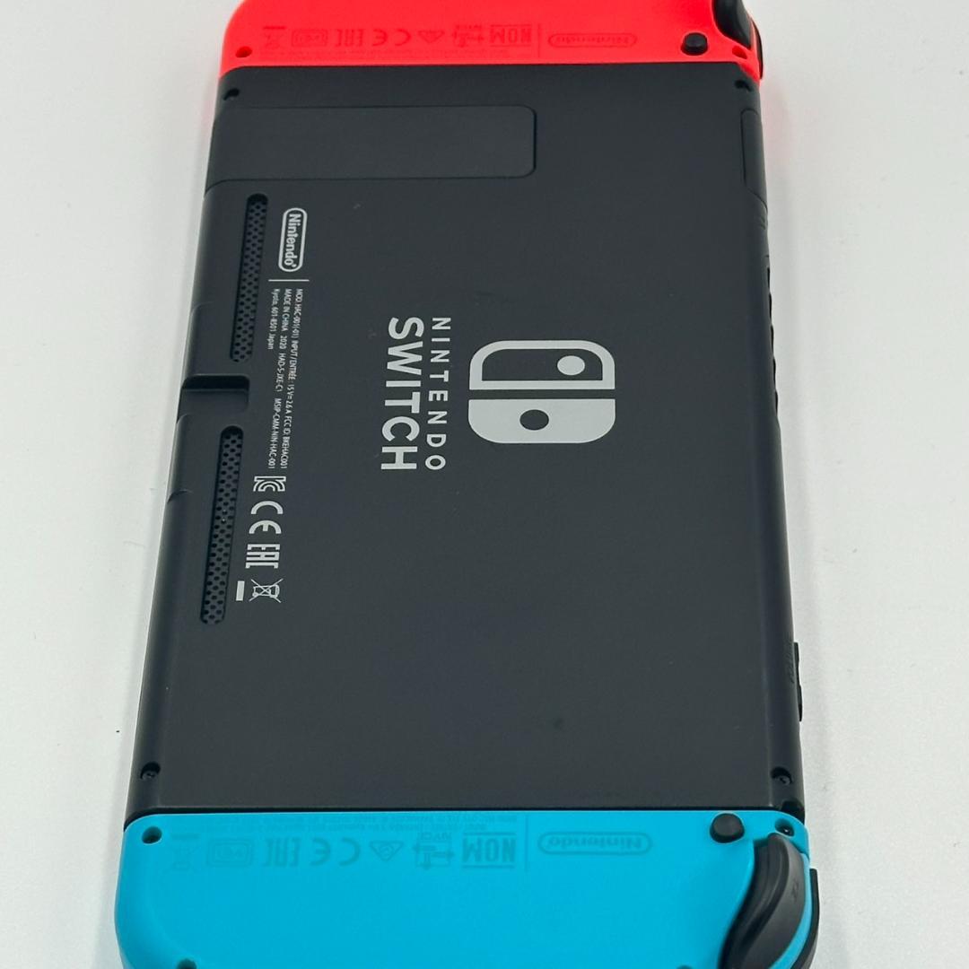 動作品 強化版 Nintendo Switch 本体 ネオンレッドブルー