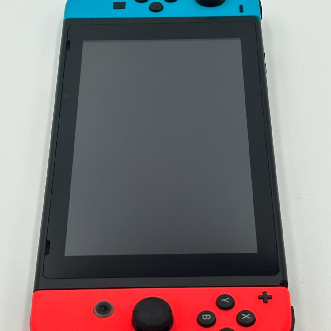 動作品 強化版 Nintendo Switch 本体 ネオンレッドブルー