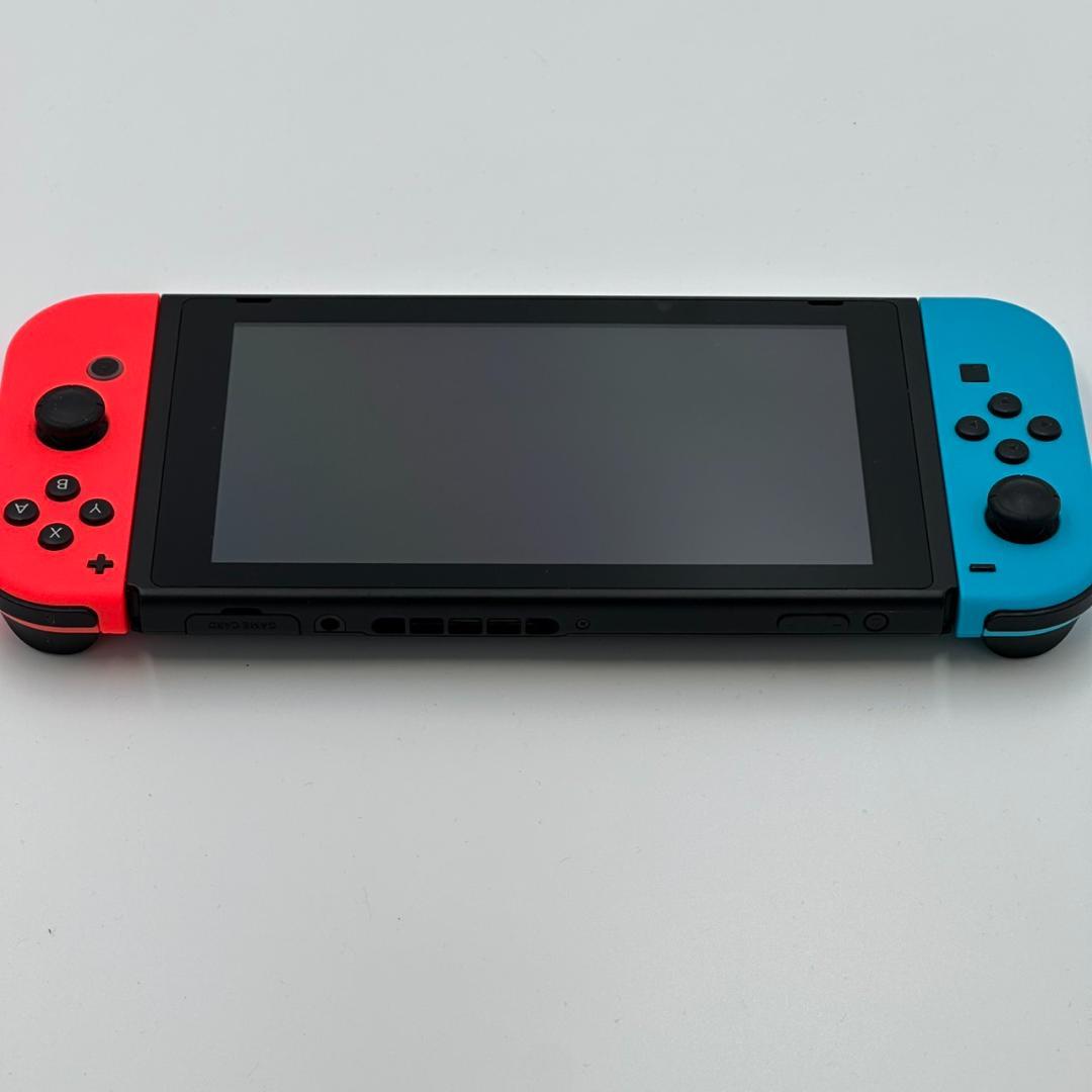 動作品 強化版 Nintendo Switch 本体 ネオンレッドブルー