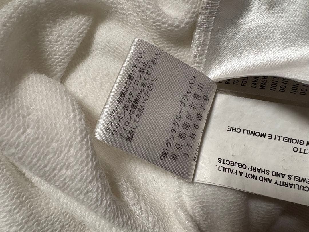 Gucci ホワイト刺繍ロゴTシャツ(L)美品