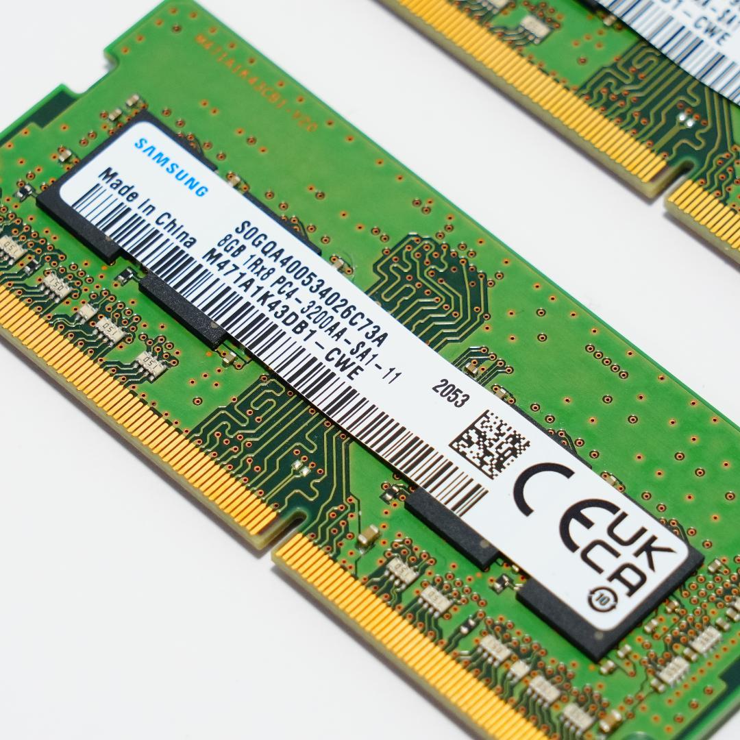 samsung 8GB DDR4 3200MHz PC4-25600 2個