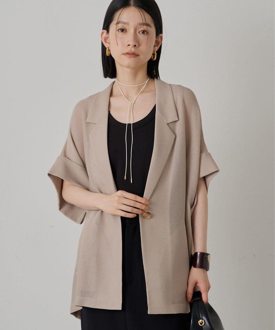 新品　Loungedress　メッシュハーフスリーブジャケット　ラウンジドレス