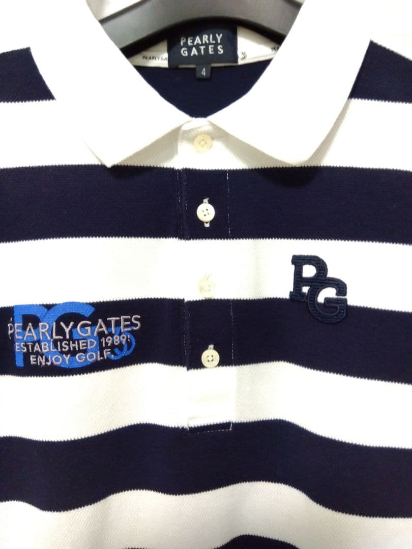 美品✨PEARLY GATES ストライプポロシャツ サイズ4