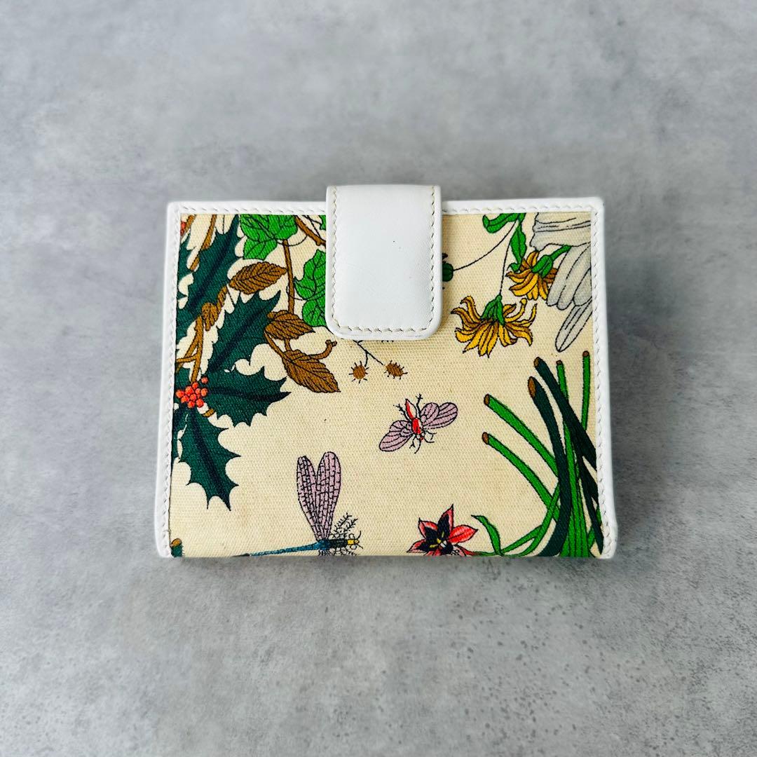 希少✨GUCCI フローラ インターロッキング　花柄　フラワー　二つ折り財布