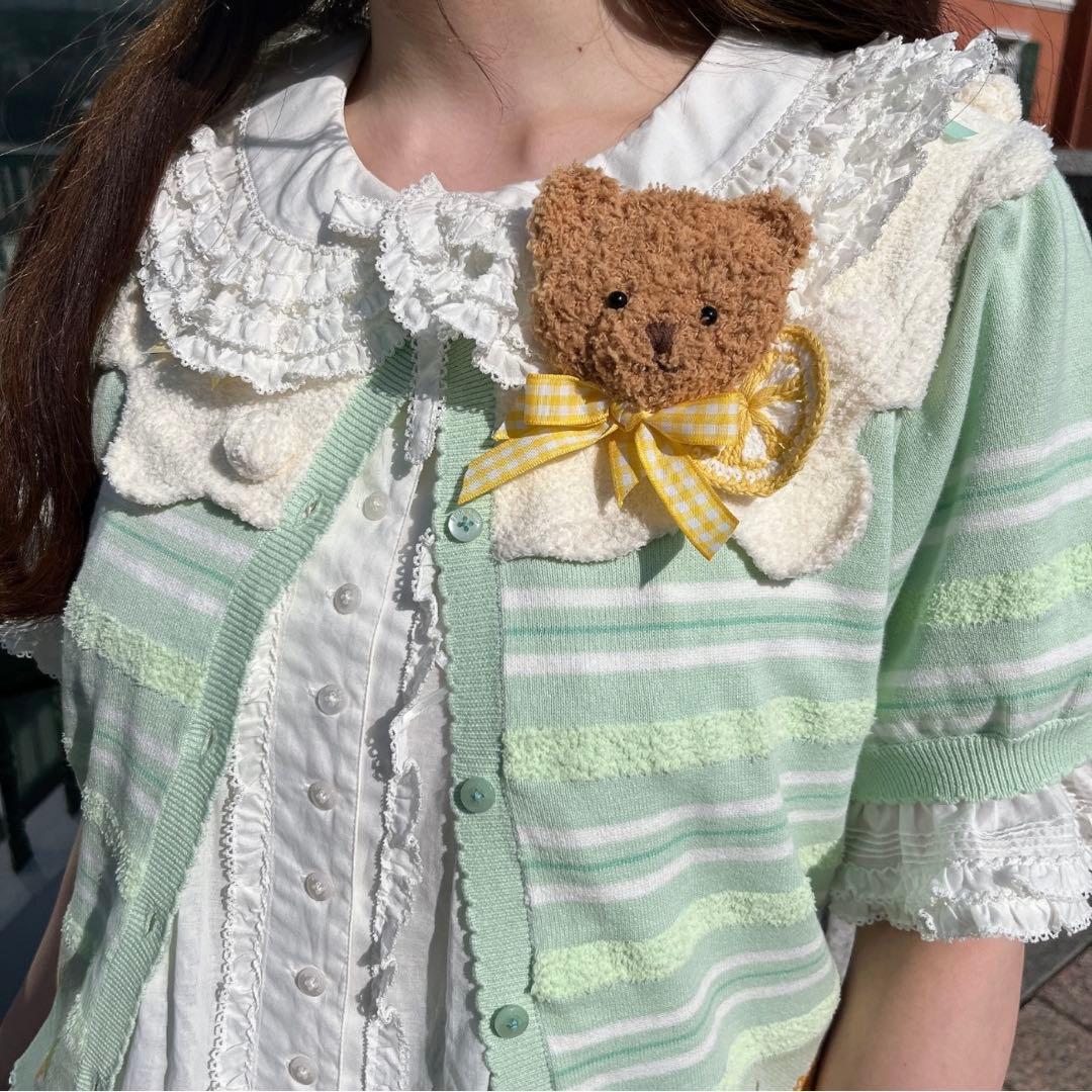トップス PINK HOUSE teddy york cardigan