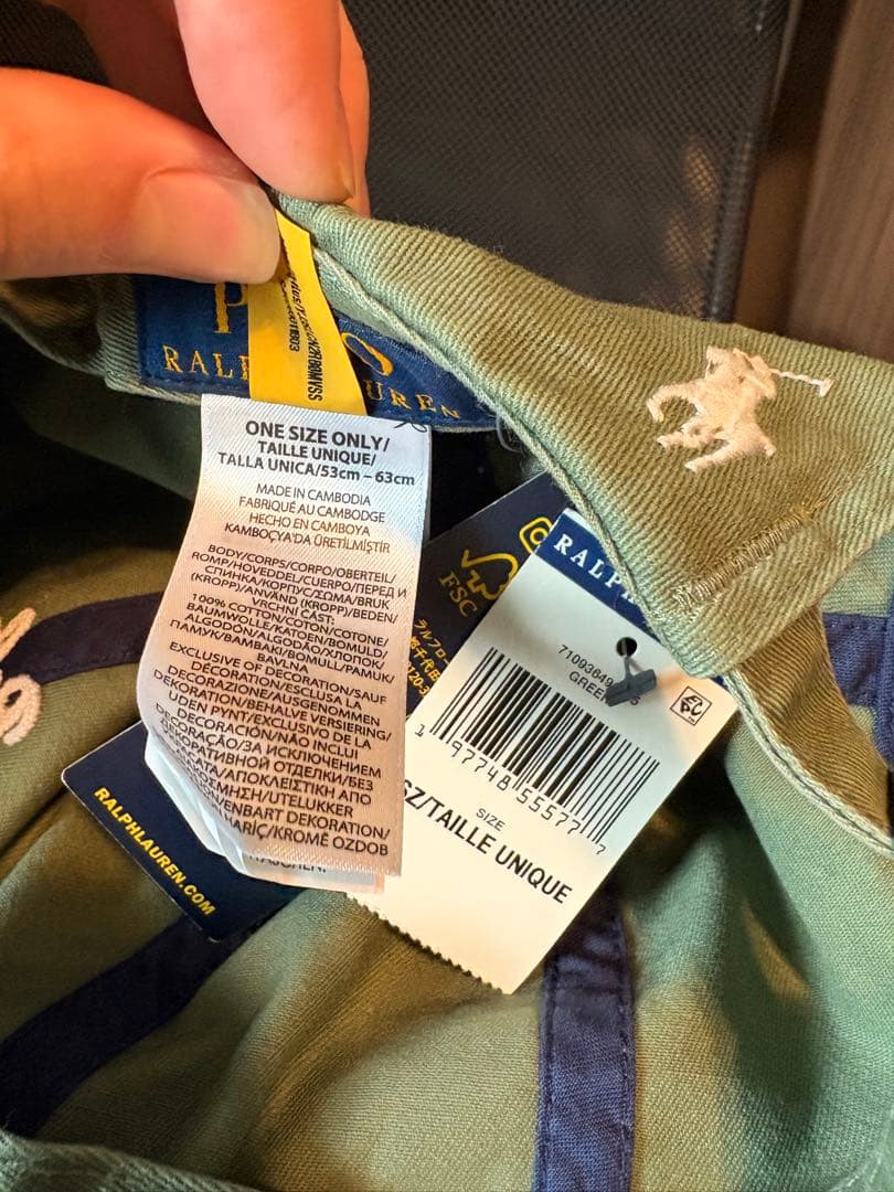 k*u様 Polo Ralph Lauren ベースボールキャップ オリーブグリ