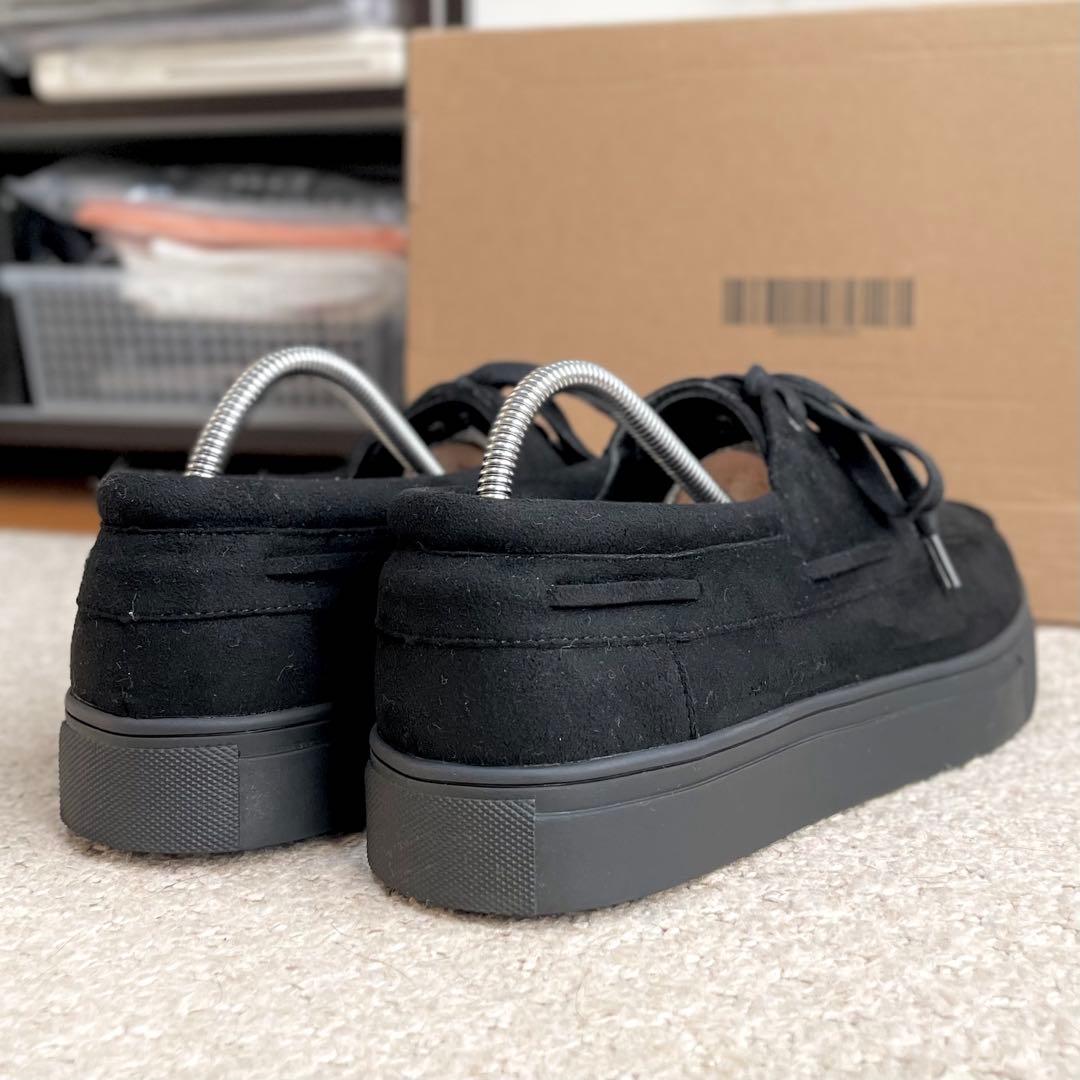 【美品】UNITED ARROWS ボートモックシューズ /25cm モード 黒