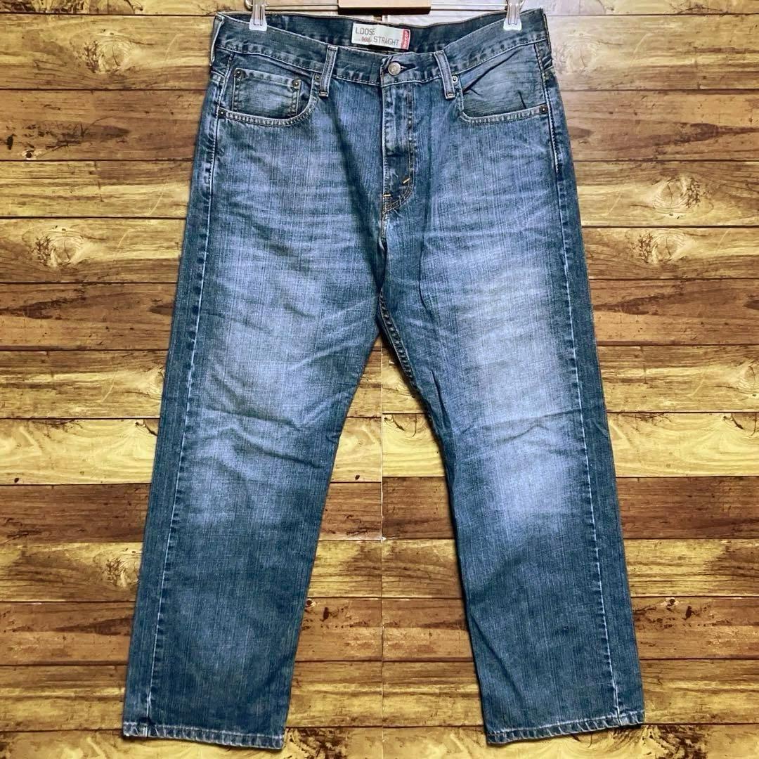 リーバイス569 Levis W33ブルーデニム ルーズストレート　古着