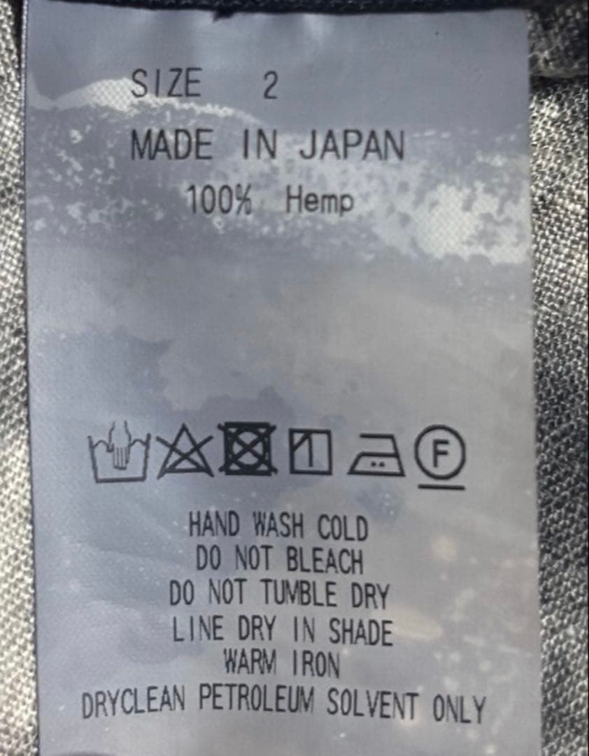 G*O様 MARKAWARE 長袖ヘンプオープンカラー CLOUDY BLEAC