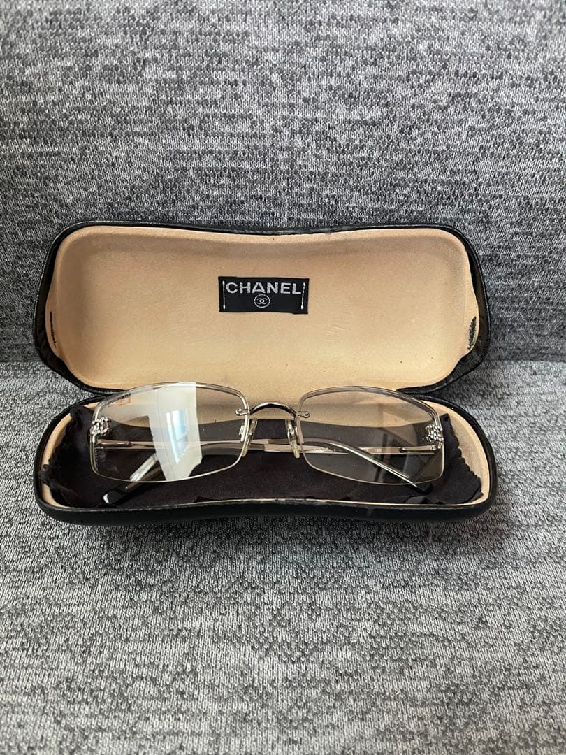 CHANEL シャネル リムレス サングラス ココマーク ケース付き