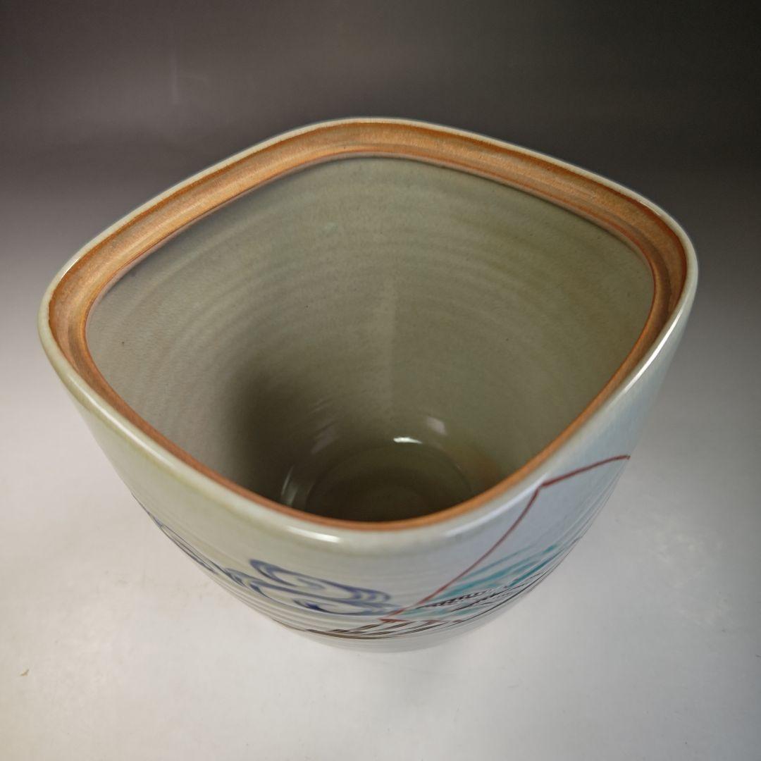 イ752 水指『菱形　扇面梅の図　水指　木箱』茶道具