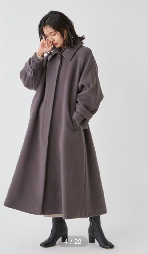 FRAY I.D フレイアイディー バルマカンロングコートM カシミヤ混