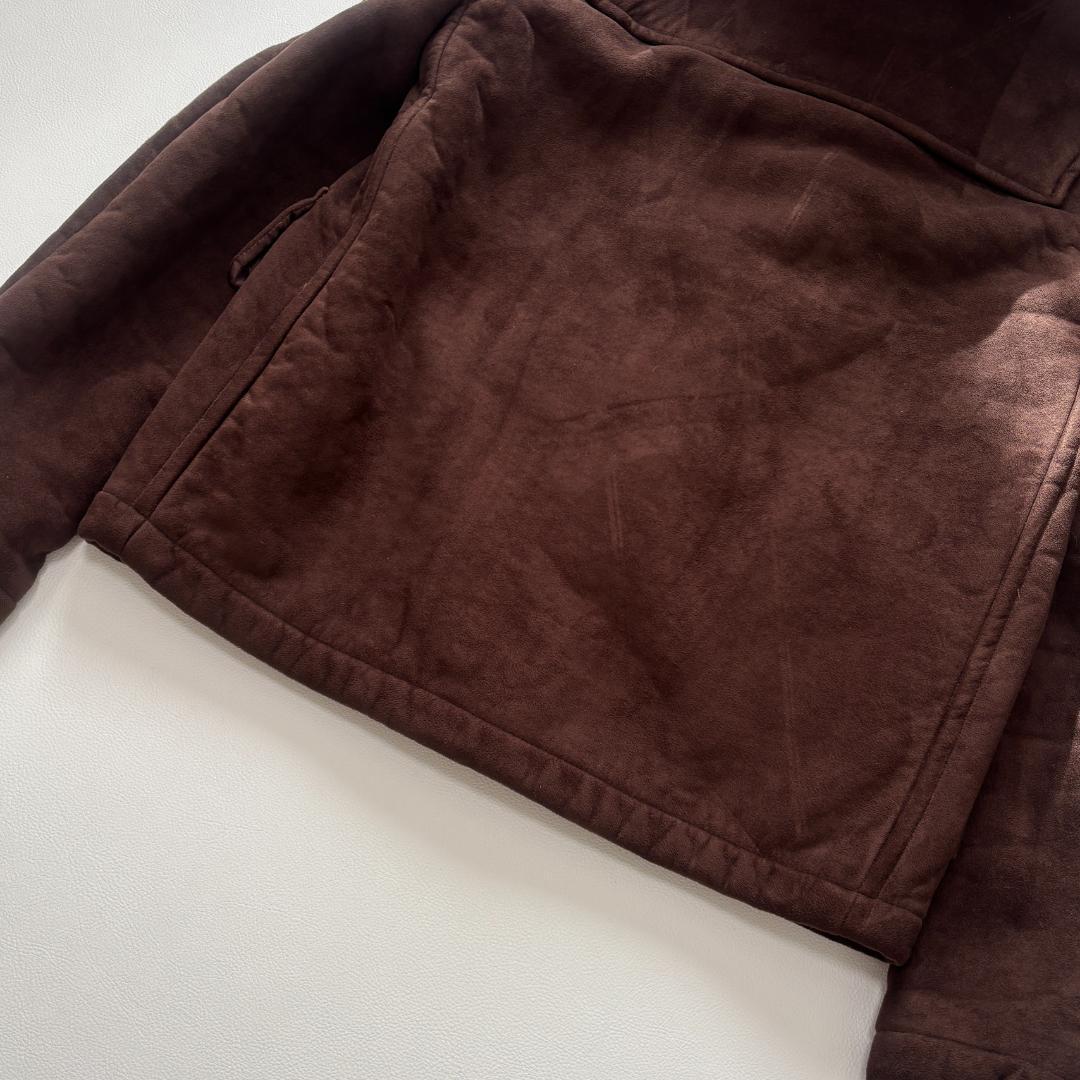 Gloverall ダッフルコート フェイクムートン 裏ボア M 英国製 茶色