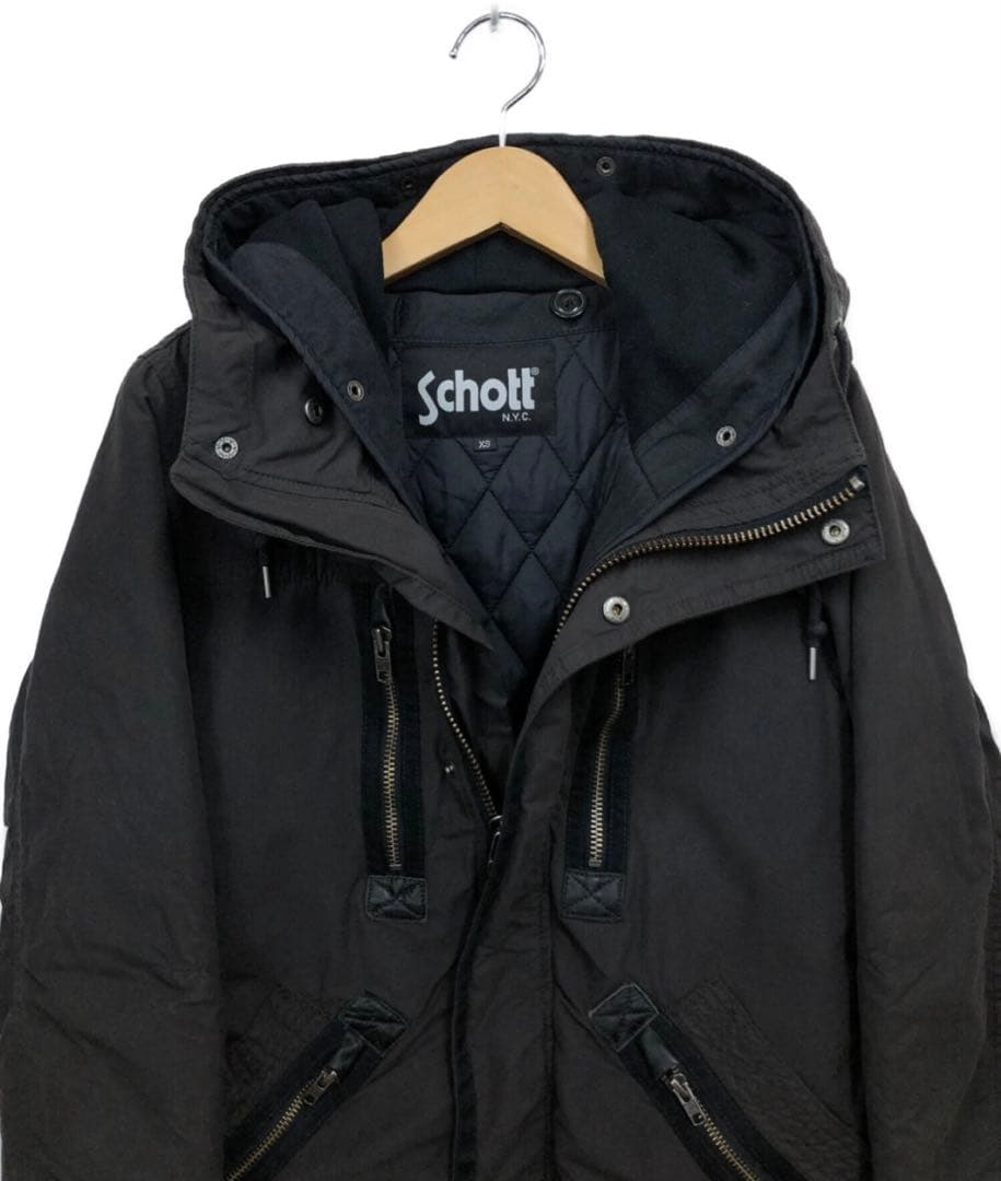 Schott ブラック モッズコート ダウン 美品✨