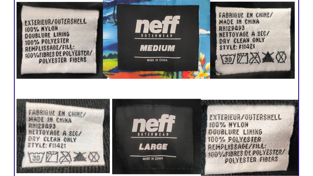 s*&様 neff アロハシャツ柄スノーボードウェア 上下セット ジャケットとハ