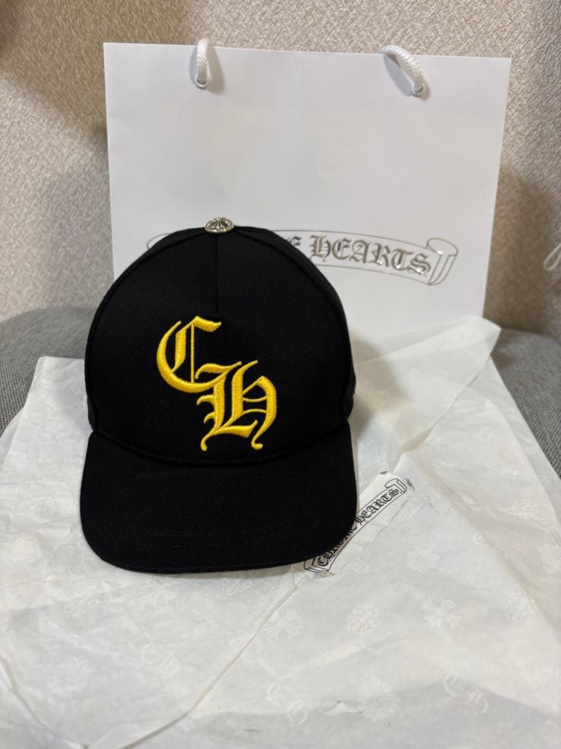 ★大人気★クロムハーツキャップ　確実正規品　ブラック　イエロー　付属品あり