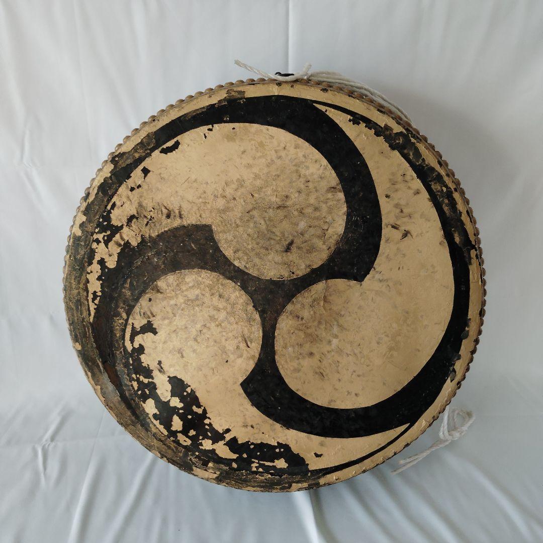 大太鼓 吊太鼓 和太鼓 直径55cm 鳴物 和楽器 平釣太鼓 三巴 インテリア