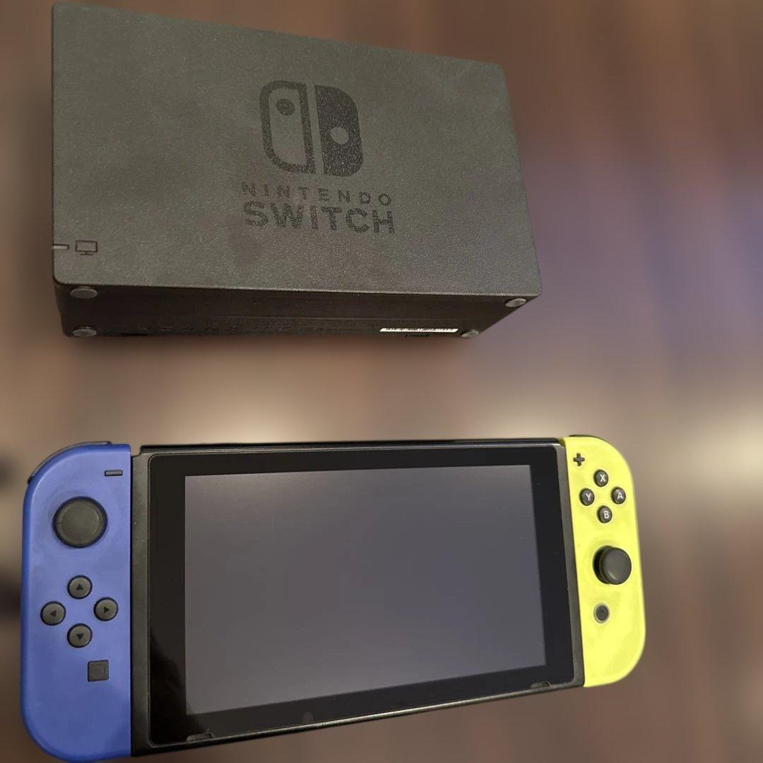 Nintendo Switch 本体 青/黄 Minecraftケース付き