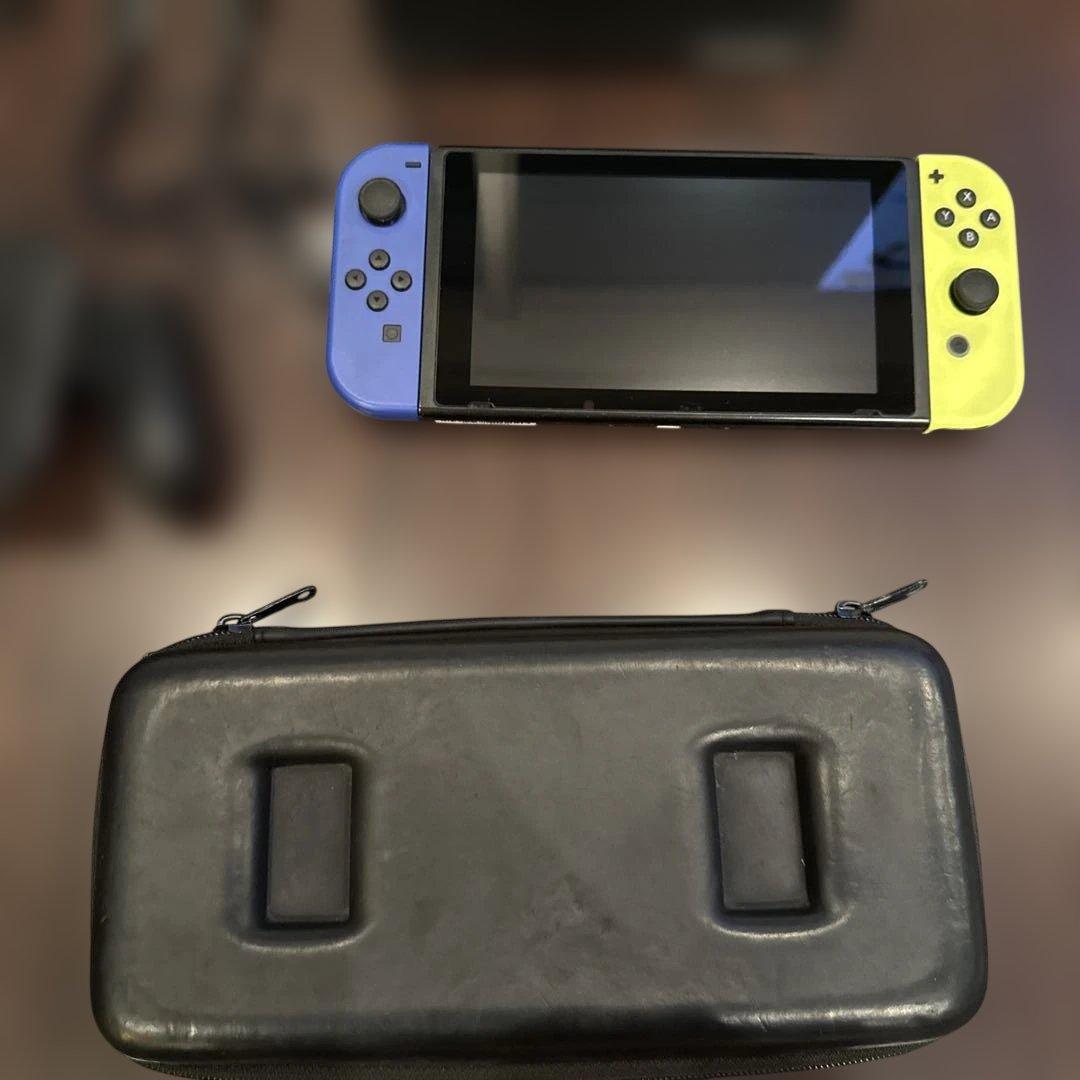 Nintendo Switch 本体 青/黄 Minecraftケース付き