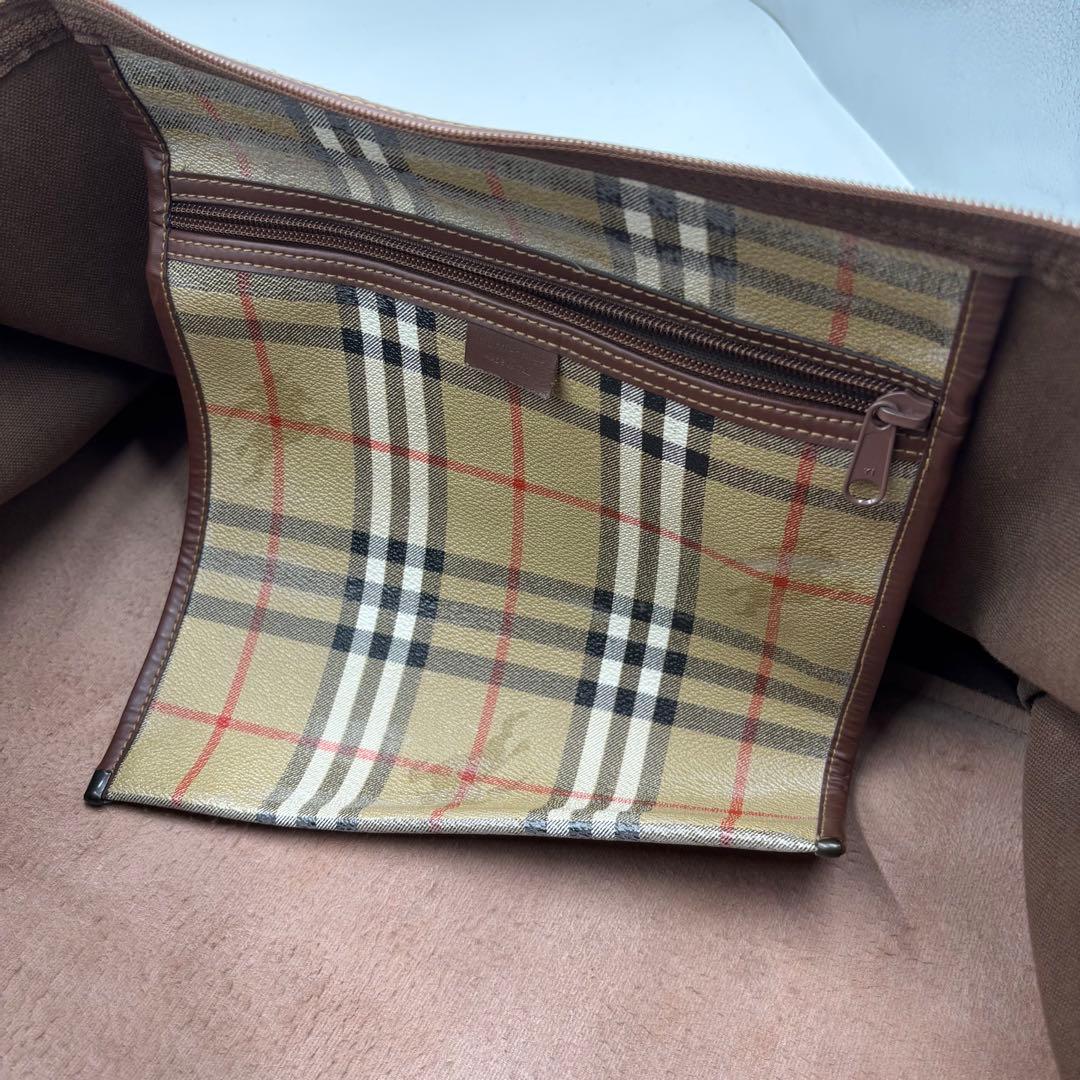 バーバリー ノバチェック 2way レザーボストンバッグ ショルダーバッグ