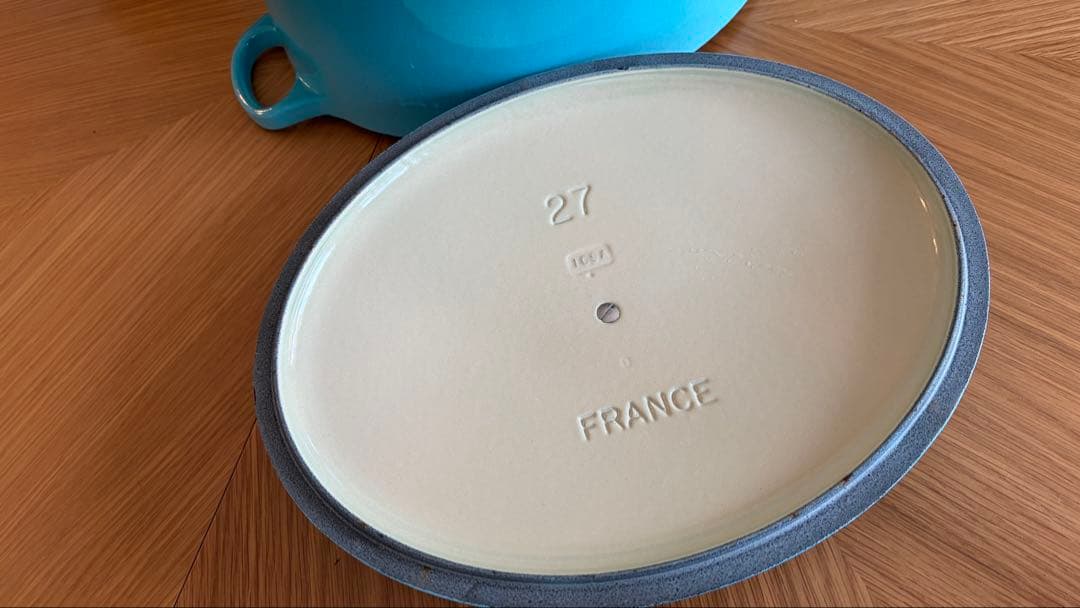 【ル・クルーゼ】楕円鍋　27cm カリビアンブルー　オーバル