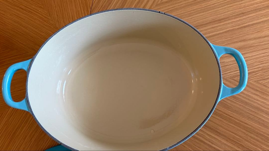 【ル・クルーゼ】楕円鍋　27cm カリビアンブルー　オーバル