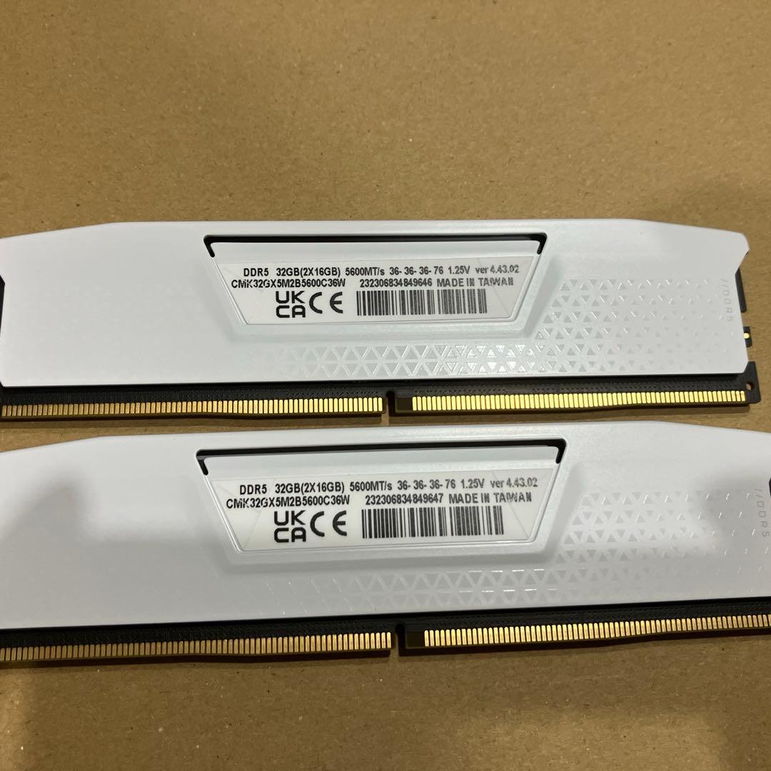 Vengeance DDR5 64GB(32GB 2枚)メモリ 5600MHz
