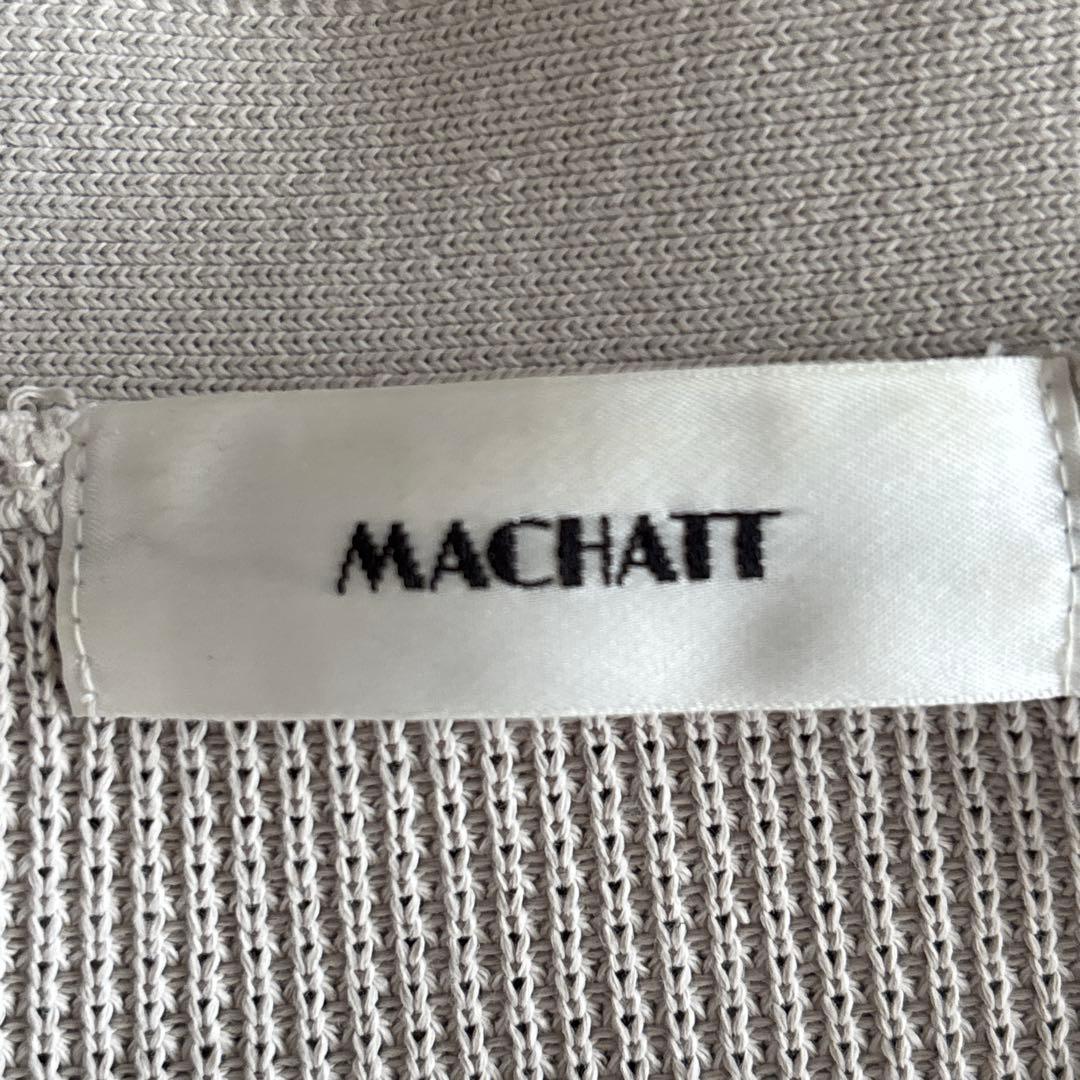 MACHATT ニットカーディガン グレージュ オーバーサイズ 春羽織り 大きめ