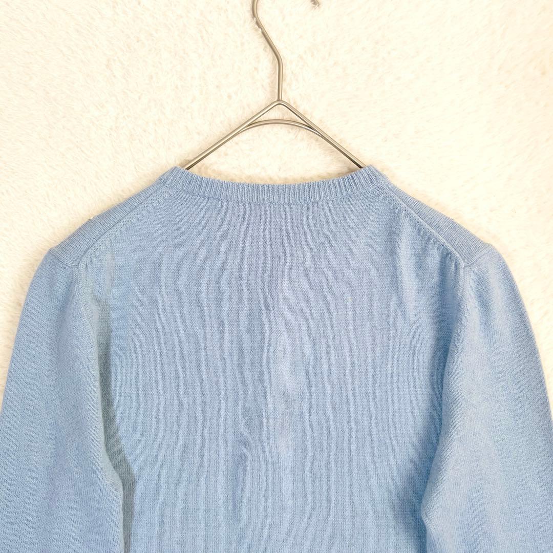 希少✨美品 ケイタマルヤマ フラワー刺繍 カーディガン カシミヤ ブルー