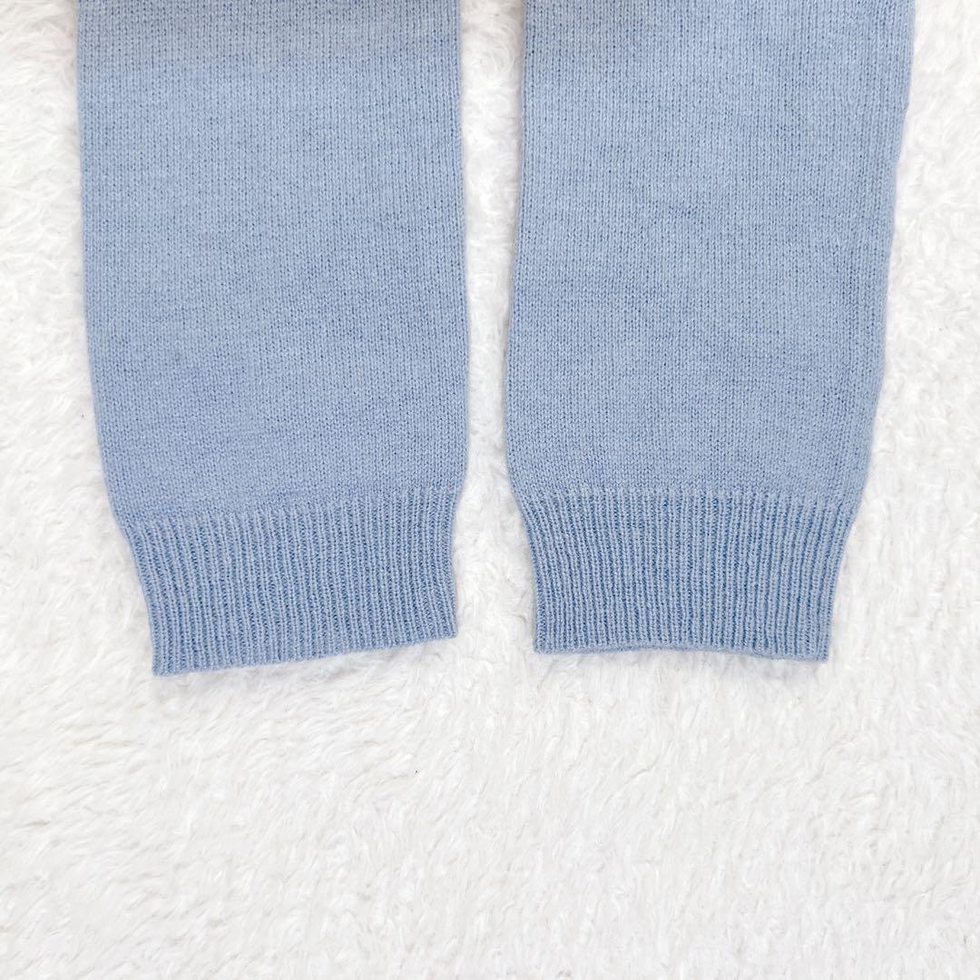 希少✨美品 ケイタマルヤマ フラワー刺繍 カーディガン カシミヤ ブルー