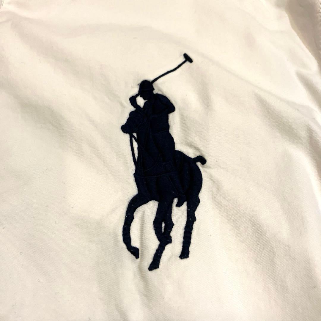 ラルフローレン　フード付きジャケット　サイドポケット　刺繍ロゴ　コットン混紡