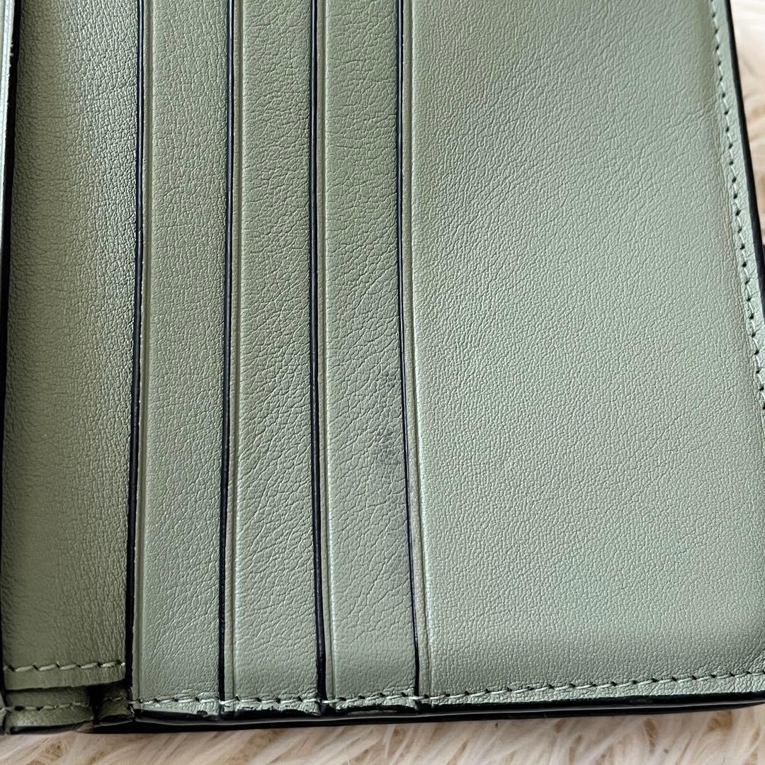 美品✨LOEWEロエベ　バーティカルウォレット　グレー　レザー　アナグラム