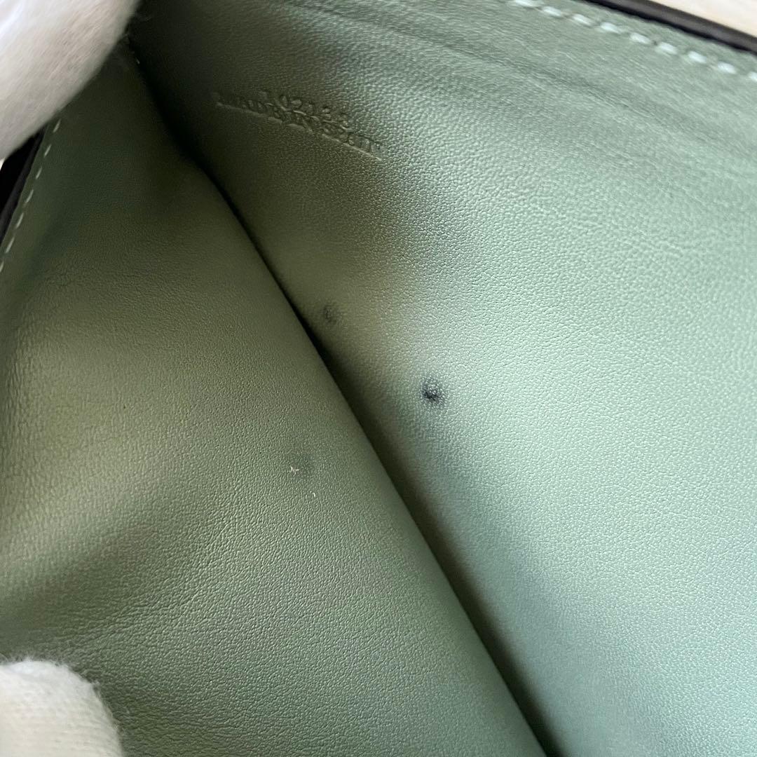 美品✨LOEWEロエベ　バーティカルウォレット　グレー　レザー　アナグラム