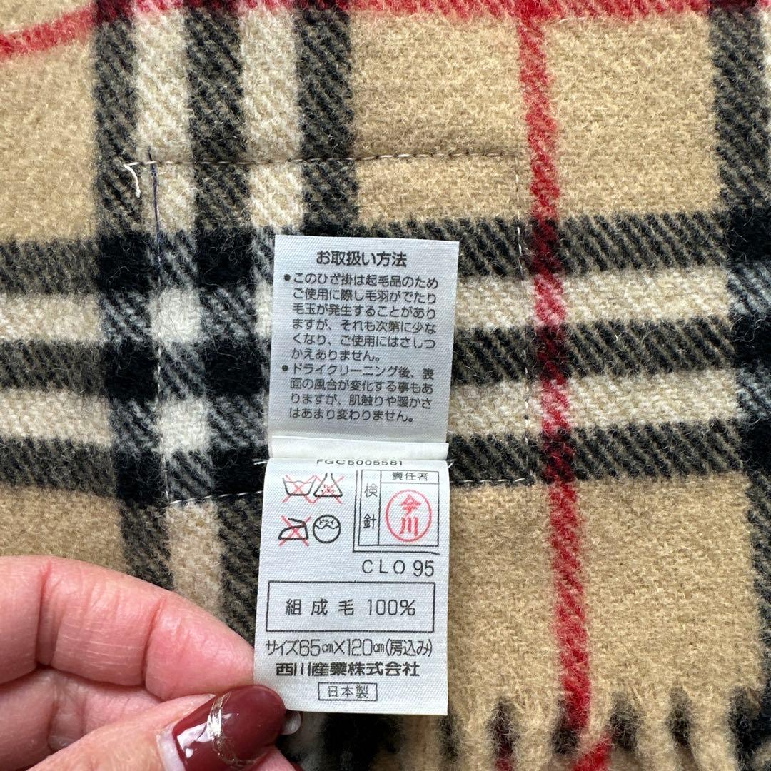 【専用】BURBERRY バーバリーウール100%大判ストール膝掛けノバチェック
