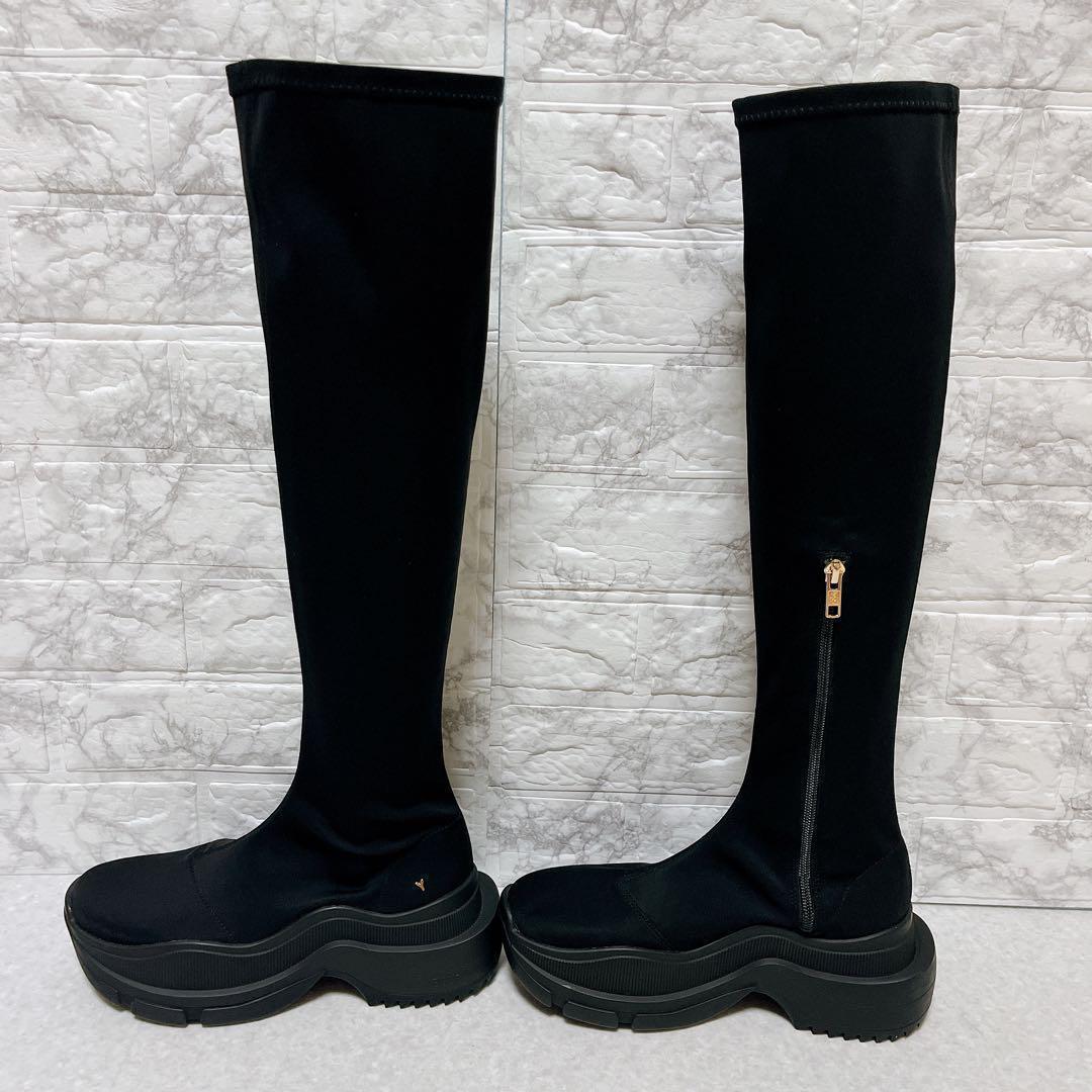 イエロー トウキョウ YELLO TOKYO ニーハイブーツ 厚底 ストレッチ