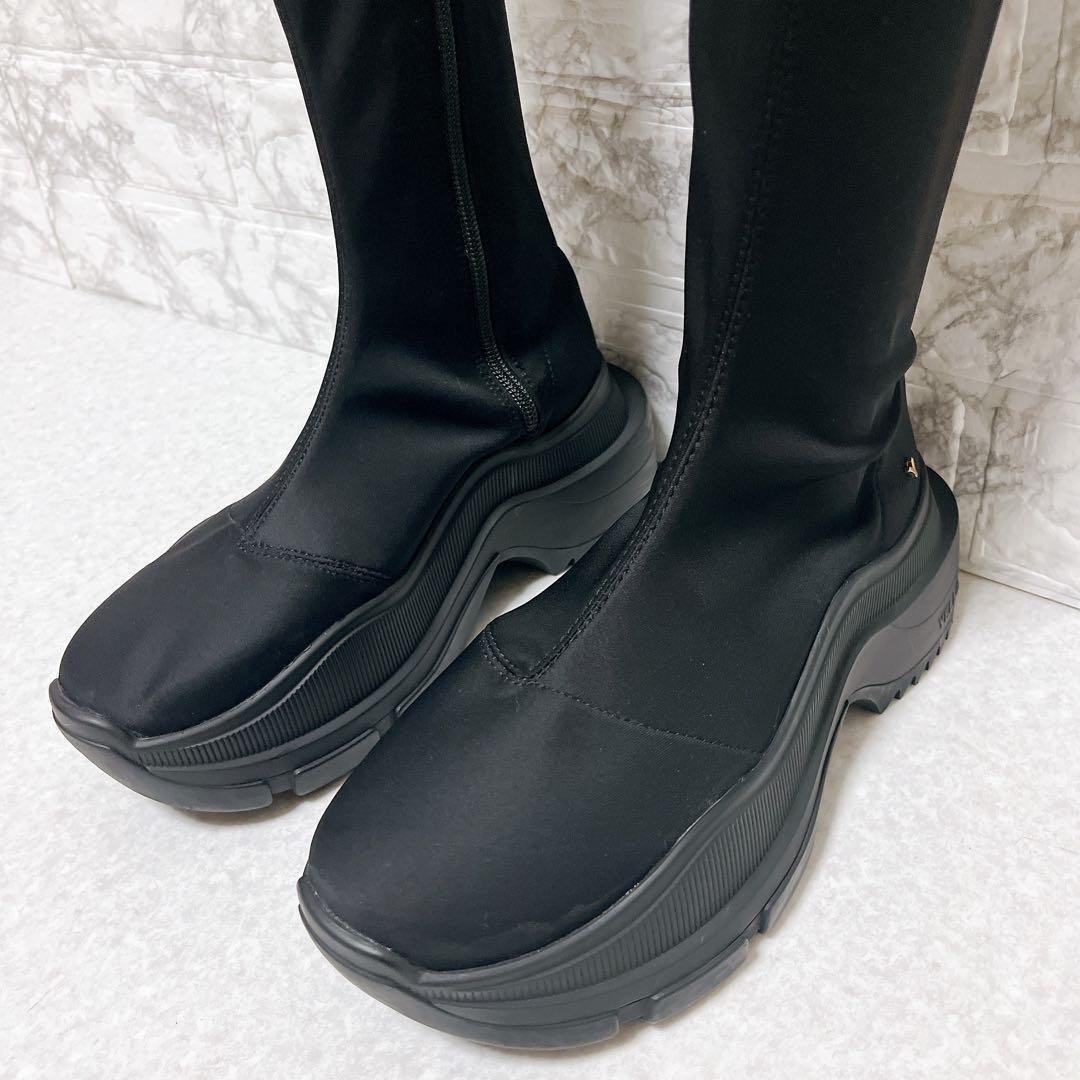 イエロー トウキョウ YELLO TOKYO ニーハイブーツ 厚底 ストレッチ