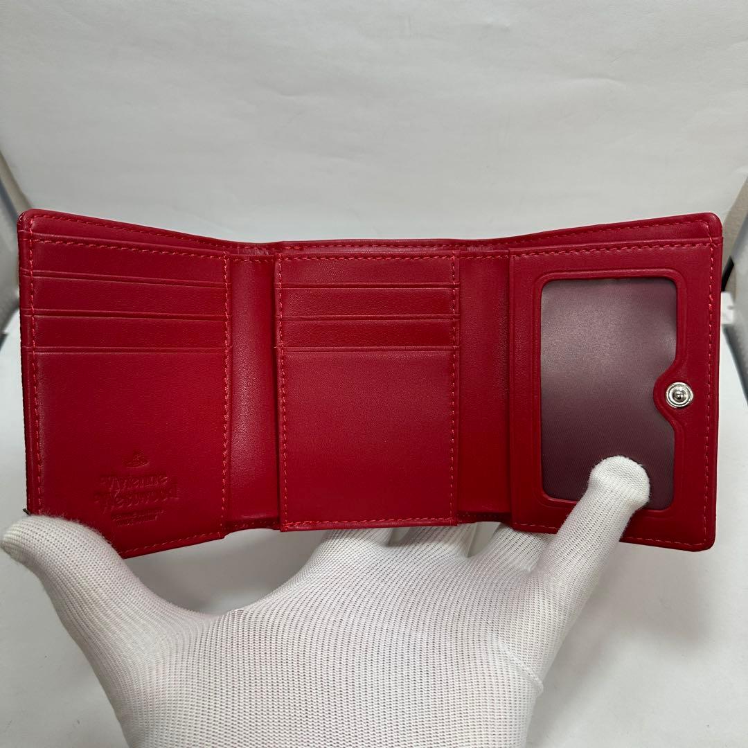【新品・訳アリ】ヴィヴィアンウエストウッド三つ折り財布 BURGUNDY