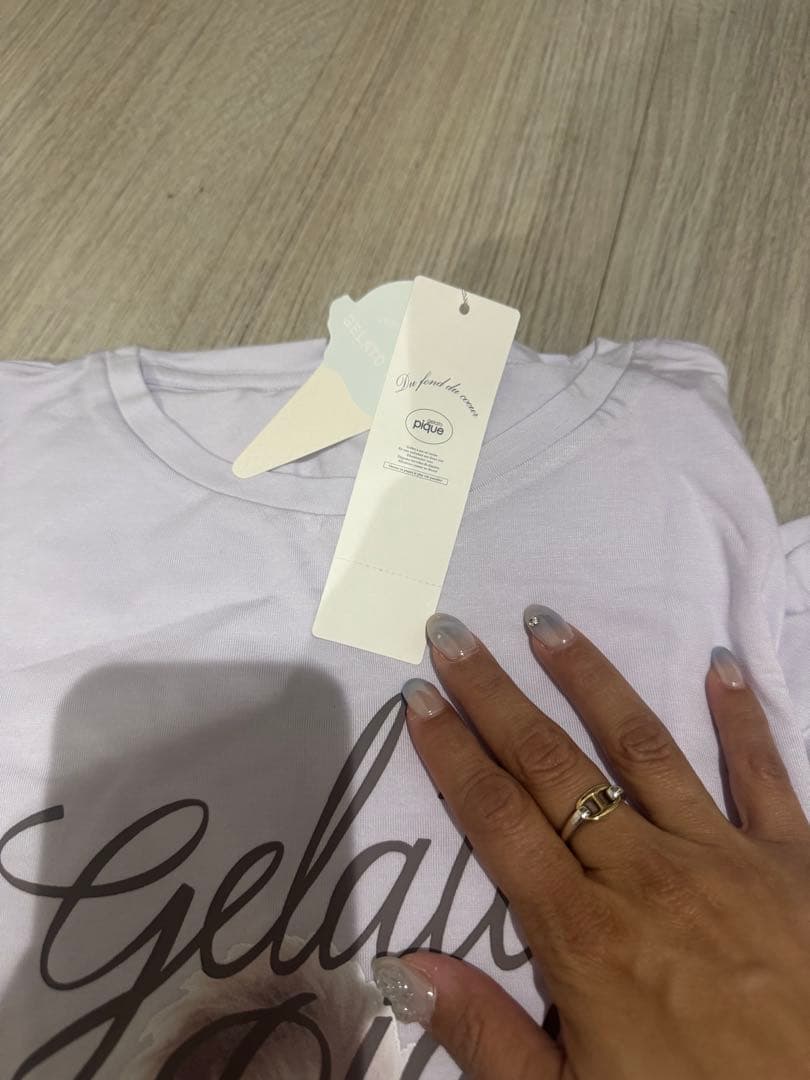 Gelato Pique 猫プリント ルームウェアセット　パープル　新品未使用